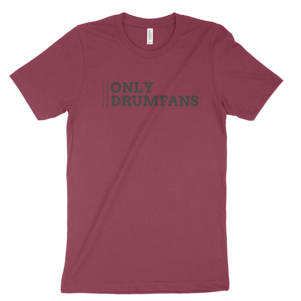 Only Drumfans Logo Tee (Black Text)